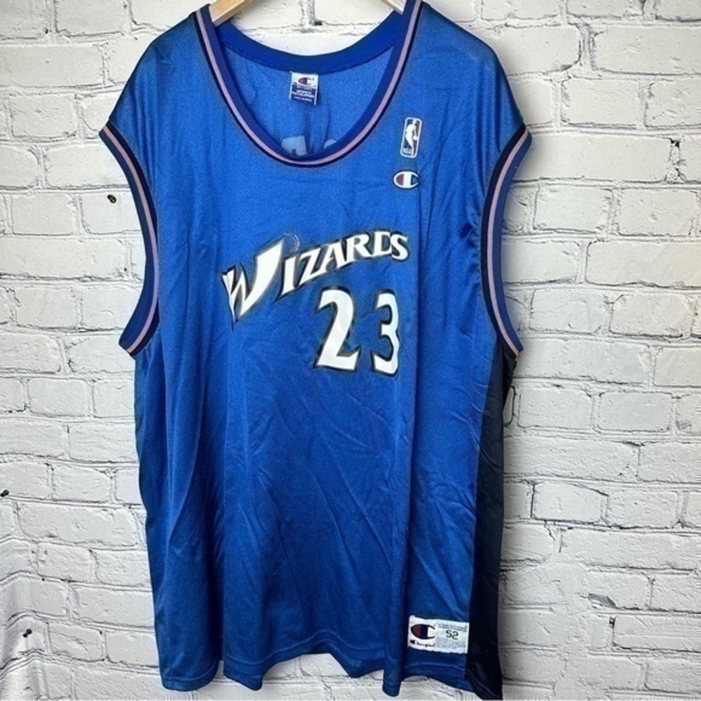 Vintage Washington Wizards Michael Jordan #23 Champion Jersey Size 54 NBA